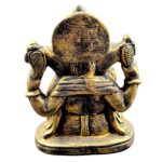 Antique Finish Lord Ganesha Idol Resin Ganpati Statue for Home Temple, Office & Gift Decor | Auspicious Ganesh Murti - Karigaari India Aesthetic Home Decor