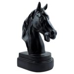 Black Horse Head Resin Statue - Modern Decor - Karigaari India Aesthetic Home Decor