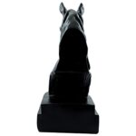 Black Horse Head Resin Statue - Modern Decor - Karigaari India Aesthetic Home Decor