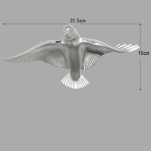Karigaari Silver Flying Birds Resin Wall Art - Karigaari India Aesthetic Home Decor