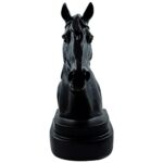 Black Horse Head Resin Statue - Modern Decor - Karigaari India Aesthetic Home Decor