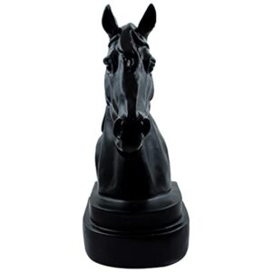 Black Horse Head Resin Statue - Modern Decor - Karigaari India Aesthetic Home Decor