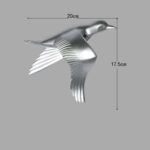 Karigaari Silver Flying Birds Resin Wall Art - Karigaari India Aesthetic Home Decor
