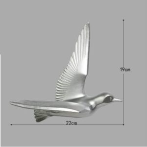 Karigaari Silver Flying Birds Resin Wall Art - Karigaari India Aesthetic Home Decor