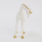White & Gold Giraffe Calf Resin Figurines - Karigaari India Aesthetic Home Decor