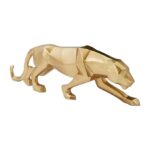 Modern Animal Figurine - Geometric Panther Art - Karigaari India Aesthetic Home Decor
