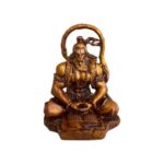 Golden Hanuman Protector Deity Statue - Karigaari India Aesthetic Home Decor