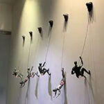 Modern Resin Wall Climber Sculpture Set - Karigaari India Aesthetic Home Decor