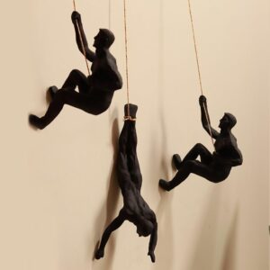 Modern Resin Wall Climber Men Set - Karigaari India Aesthetic Home Decor
