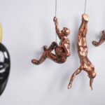 Dynamic Wall Climber Art Sculptures - Karigaari India Aesthetic Home Decor