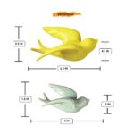 Karigaari India Handcrafted Poly-Resin Wall Hanging Set of 6 Multicolor Flying Birds - Karigaari India Aesthetic Home Decor
