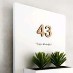 Handcrafted Customized/Personilized Designer Vertical House Number Tag - Karigaari India Aesthetic Home Decor