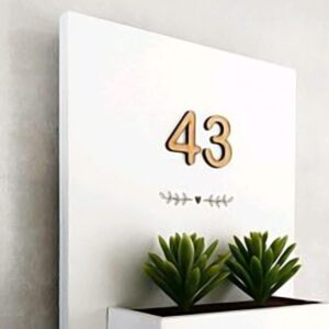 Handcrafted Customized/Personilized Designer Vertical House Number Tag - Karigaari India Aesthetic Home Decor