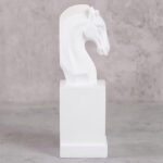 White Horse Head Bookends - Elegant Resin Book Ends - Karigaari India Aesthetic Home Decor