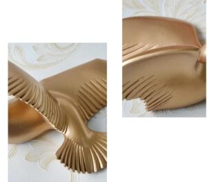 Metallic Finish Flying Birds Wall Decor - Modern Gold Art Set - Karigaari India Aesthetic Home Decor
