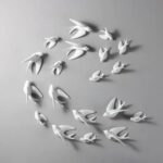 Elegant Bird Wall Hangings - Minimalist White Home Decoration - Karigaari India Aesthetic Home Decor