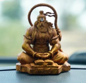 Golden Hanuman Protector Deity Statue - Karigaari India Aesthetic Home Decor