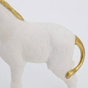 White & Gold Giraffe Calf Resin Figurines - Karigaari India Aesthetic Home Decor