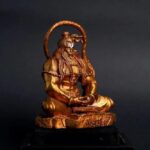 Golden Hanuman Protector Deity Statue - Karigaari India Aesthetic Home Decor