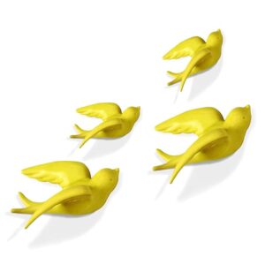 Bright Bird Wall Hangings - Vibrant Yellow Home Decoration - Karigaari India Aesthetic Home Decor