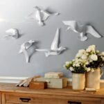 White Dove Wall Decor - Minimalist Flying Bird Set - Karigaari India Aesthetic Home Decor