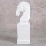 White Horse Head Bookends - Elegant Resin Book Ends - Karigaari India Aesthetic Home Decor