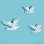 Mediterranean Style Bird Wall Art - Set of Three - Karigaari India Aesthetic Home Decor