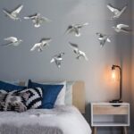 Karigaari Silver Flying Birds Resin Wall Art - Karigaari India Aesthetic Home Decor