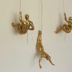 Elegant Resin Gold Climber Trio Decor - Karigaari India Aesthetic Home Decor