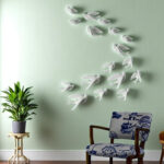 White Flying Birds Wall Decor Set - 17 Resin - Karigaari India Aesthetic Home Decor