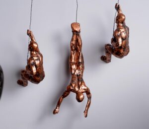 Dynamic Wall Climber Art Sculptures - Karigaari India Aesthetic Home Decor