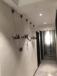 Modern Resin Wall Climber Sculpture Set - Karigaari India Aesthetic Home Decor