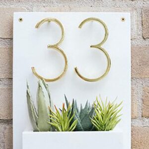 Handcrafted Customized/Personilized Designer Vertical House Numbers - Karigaari India Aesthetic Home Decor