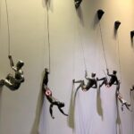 Modern Resin Wall Climber Sculpture Set - Karigaari India Aesthetic Home Decor