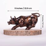 Resin Bull Figurine - Rustic Home Office Accent - Karigaari India Aesthetic Home Decor
