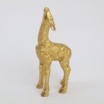 White & Gold Giraffe Calf Resin Figurines - Karigaari India Aesthetic Home Decor