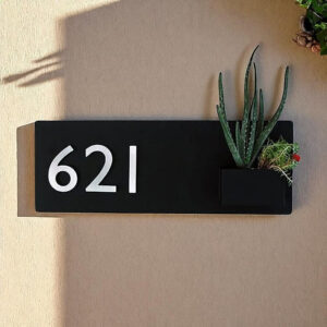Rustic Wooden Finish Outdoor Wooden Number Plate - Karigaari India Aesthetic Home Decor