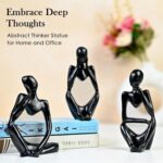 Abstract Thinker Statue for Modern Home Decor Reflective Resin Figurines for Gifting & Mindfulness - Karigaari India Aesthetic Home Decor