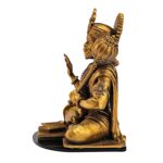 Golden Hanuman Idol with Gada Blessing - Karigaari India Aesthetic Home Decor