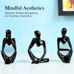 Abstract Thinker Statue for Modern Home Decor Reflective Resin Figurines for Gifting & Mindfulness - Karigaari India Aesthetic Home Decor