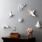 White Dove Wall Decor  - Minimalist Flying Bird Set - Karigaari India Aesthetic Home Decor