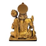 Golden Hanuman Idol with Gada Blessing - Karigaari India Aesthetic Home Decor