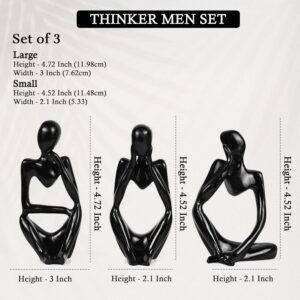 Abstract Thinker Statue for Modern Home Decor Reflective Resin Figurines for Gifting & Mindfulness - Karigaari India Aesthetic Home Decor