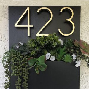 Handcrafted Customized/Personilized Square Shaped House Numbers - Acrylic + Wood - Karigaari India Aesthetic Home Decor