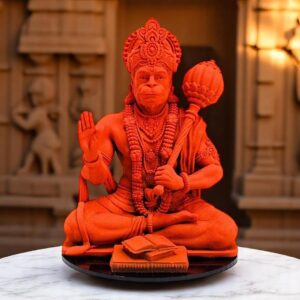 Resin Hanuman Idol Blessing Bajrangbali Statue - Karigaari India Aesthetic Home Decor