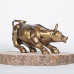 Antique Resin Finish Charging Bull Home Accent - Karigaari India Aesthetic Home Decor