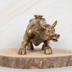 Antique Resin Finish Charging Bull Home Accent - Karigaari India Aesthetic Home Decor