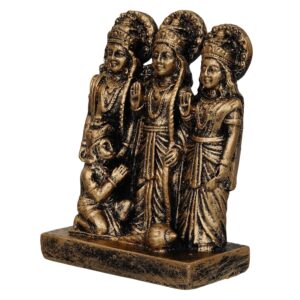 Mini Bronze Ram Darbar Idol Set - Karigaari India Aesthetic Home Decor