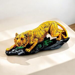 Karigaari Tiger Sculpture - Wildlife Home Accent - Karigaari India Aesthetic Home Decor