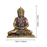 Meditating Hanuman Resin Idol- Serene - Karigaari India Aesthetic Home Decor